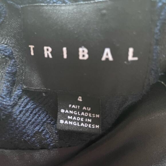 Y2K Blue brocade peacoat retro - Picture 6 of 10